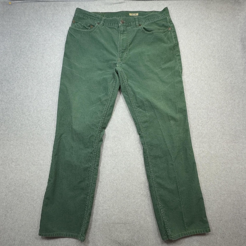 Polo Ralph Lauren Pants Mens 36x30 Green Corduroy 650 Straight Casual 5 Pocket